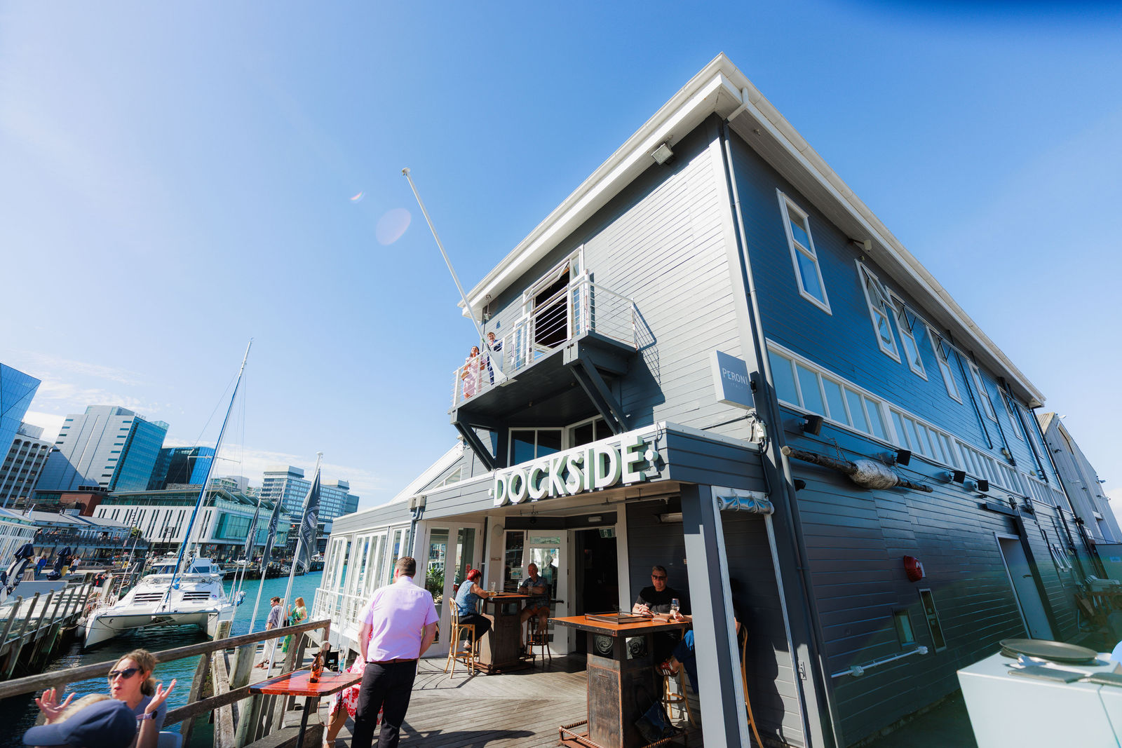 Dockside, a wedding venue in a heritage shed out over the water on Queens Wharf, Wellington